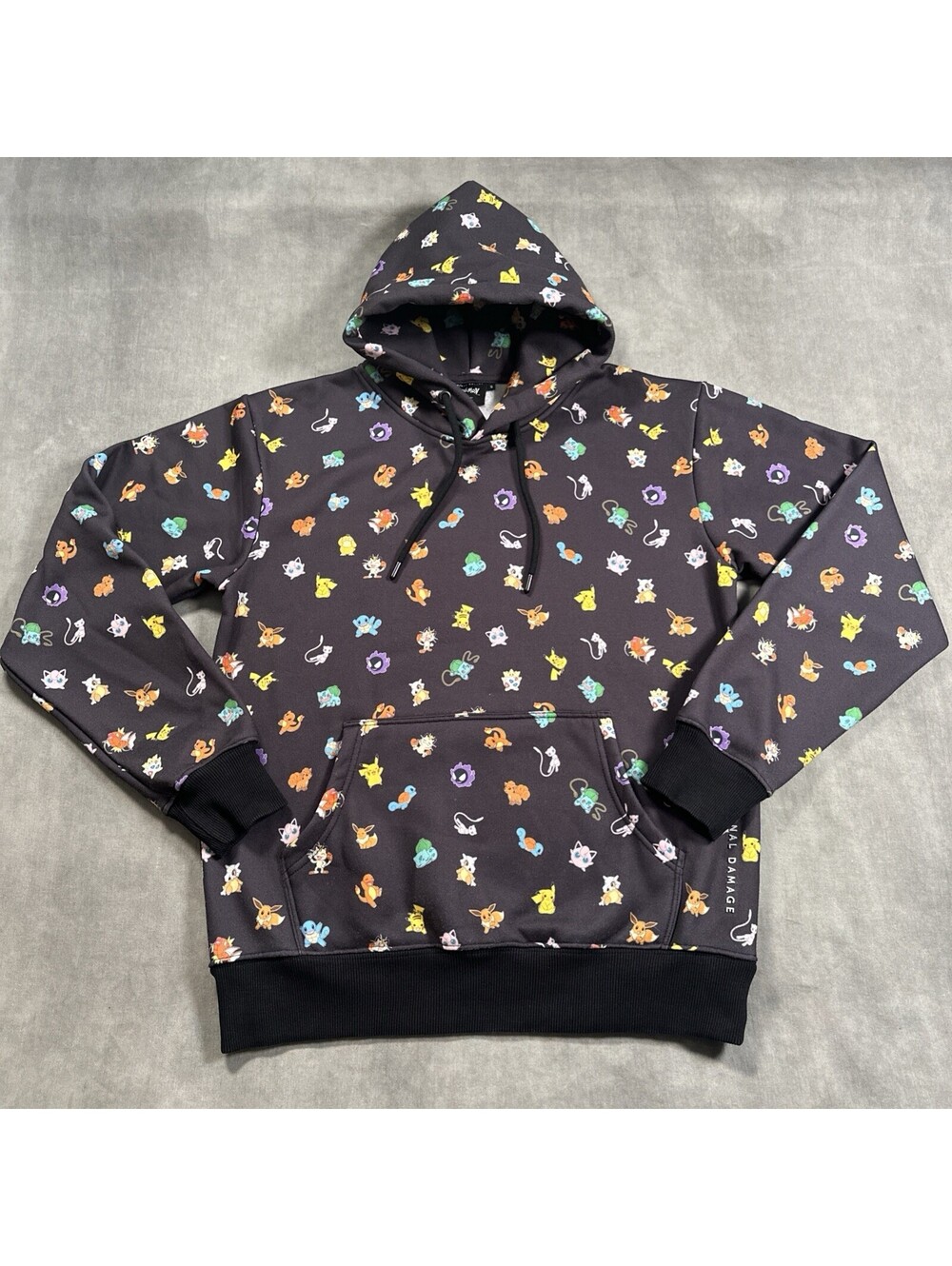 Criminal Damage x Pokemon Limited AOP Pikachu Pullover Hoodie Size SMALL Y2K